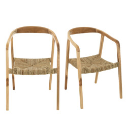 Chaises modernes assise en paille DIOP