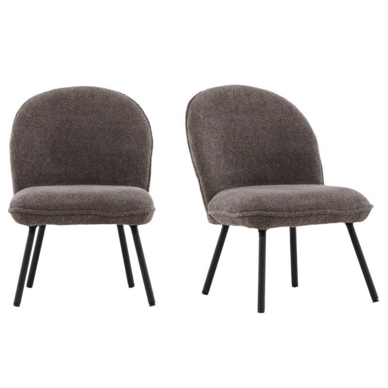 Lot de 2 fauteuils en tissu polaire PYLA