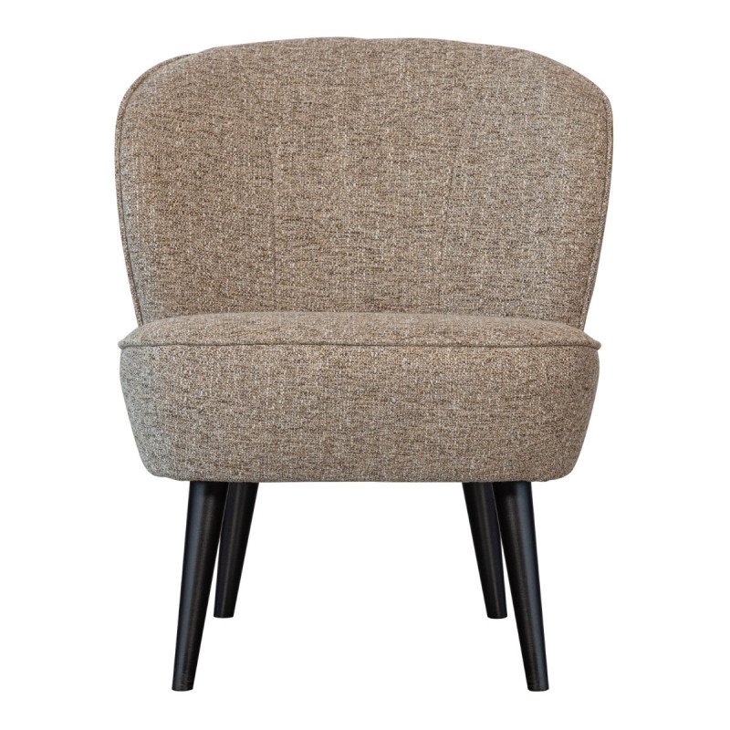 Fauteuil en tissu beige TIMA