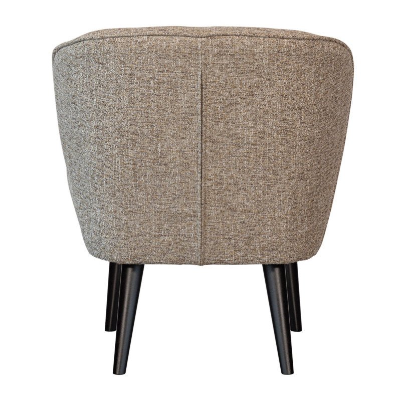 Fauteuil en tissu beige TIMA