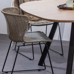 Lot de 2 chaises en rotin LIA