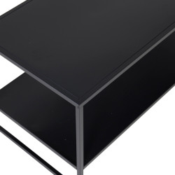 Table basse moderne en métal noir TAYA