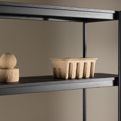 Etagère moderne en bois et métal noir HEPIA