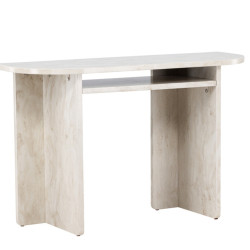 Console contemporaine effet marbre beige ALESO