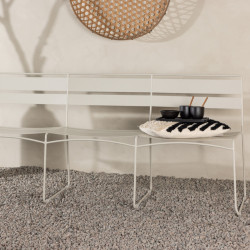 Banc d'extérieur en métal beige LYO