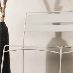 Banc d'extérieur en métal beige LYO