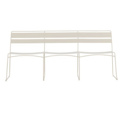 Banc d'extérieur en métal beige LYO