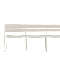 Banc d'extérieur en métal beige LYO