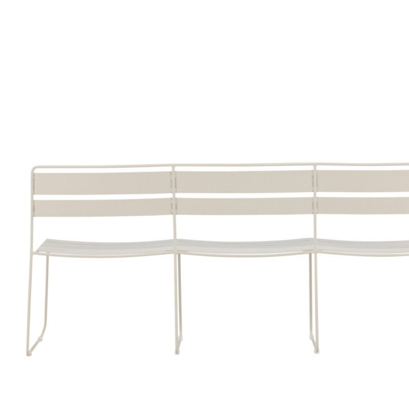 Banc d'extérieur en métal beige LYO
