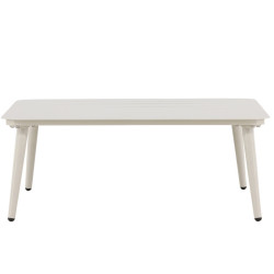 Table basse en métal beige LETYA