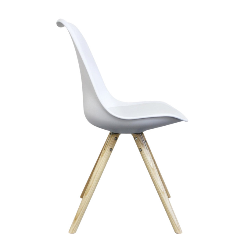 Chaise design scandinave, confortable style DSW - pieds pyramide