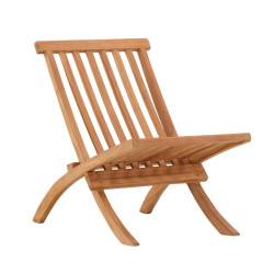 Fauteuil d'extérieur en bois KEMIA