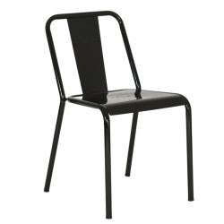 Chaise minimaliste en métal brillant CLARISSE - 3 coloris