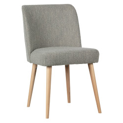 Chaise de salle à manger design en tissu bouclé NOMA