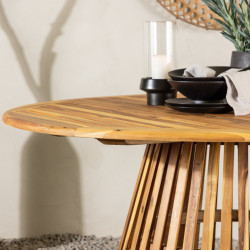 Table d'extrieur ronde en bois TUCA