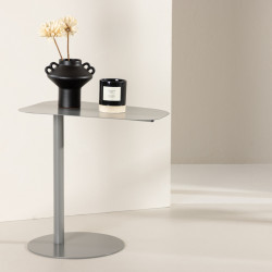 Table d'appoint en métal gris JOSA