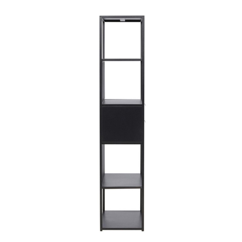 Lot De 4 Supports à Magazines/organiseurs De Bureau En Métal - 5 Compartiments - Noir - 18.5x20.5x37.5 Cm
