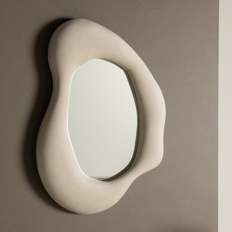 Miroir design beige 70x49 cm LYSIA