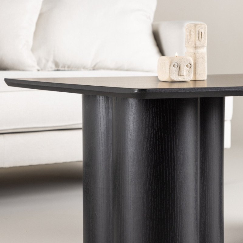 Table basse en bois design noir OLY