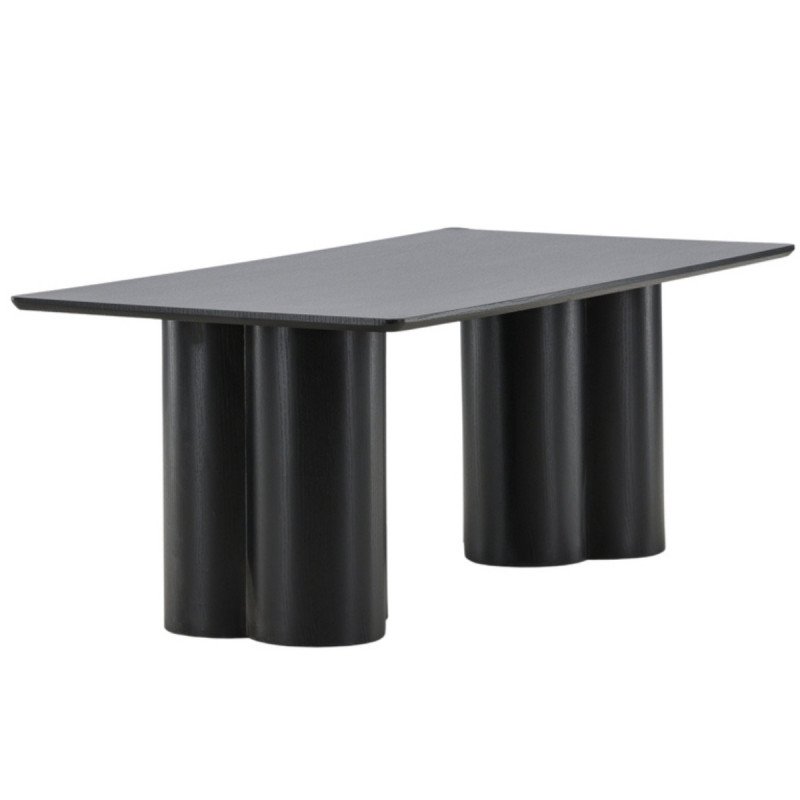 Table basse en bois design noir OLY