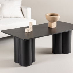 Table basse en bois design noir OLY