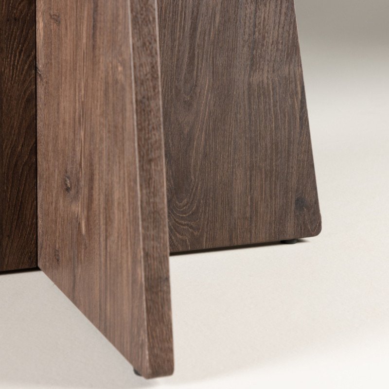 Table à manger ronde en bois 110x75 cm BETI