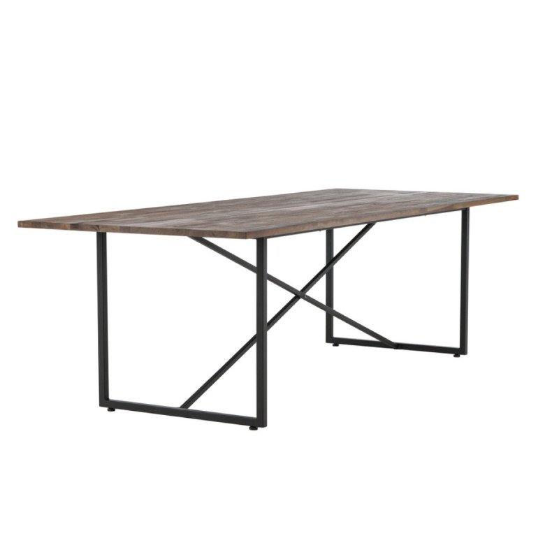 Table à manger moderne en bois et métal 100x250 cm PADA