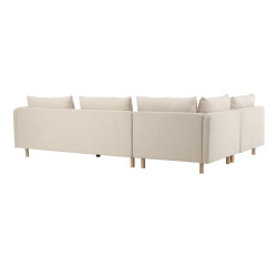 Canapé d'angle gauche beige moderne MOLLYA