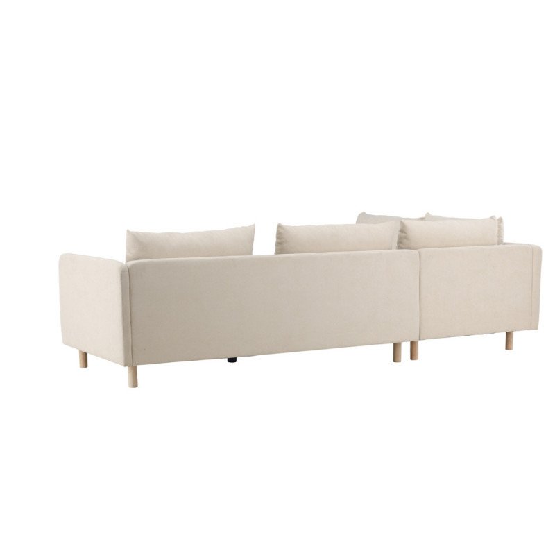 Canapé d'angle gauche beige moderne MOLLYA