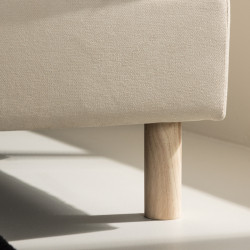 Canapé d'angle droit beige moderne MOLLYA