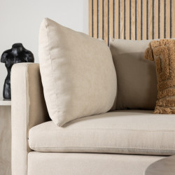 Canapé d'angle droit beige moderne MOLLYA