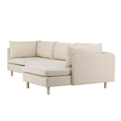 Canapé d'angle droit beige moderne MOLLYA