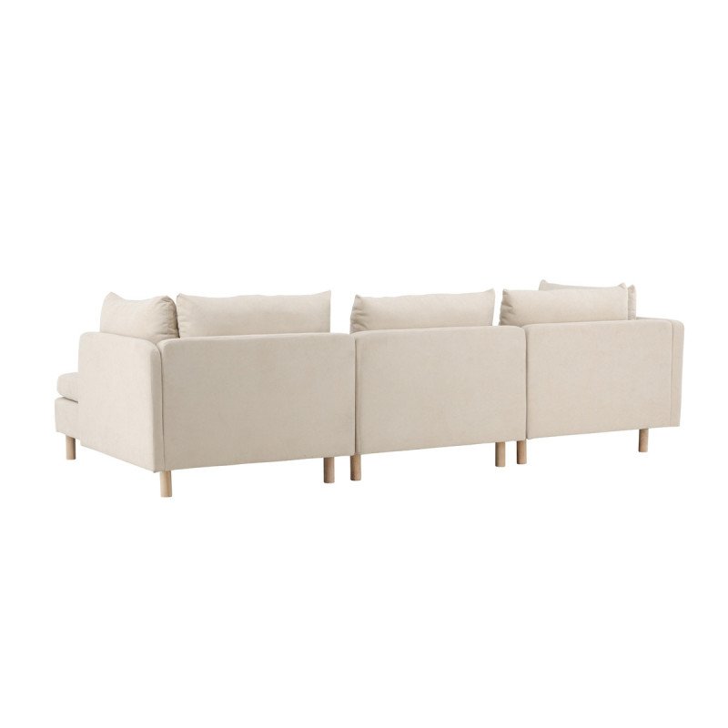 Canapé d'angle droit beige moderne MOLLYA