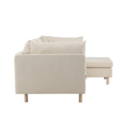 Canapé d'angle droit beige moderne MOLLYA