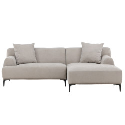 Canapé d'angle en tissu gris moderne VISKA