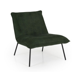 Fauteuil lounge design en velours côtelé JULIE, 3 coloris disponibles