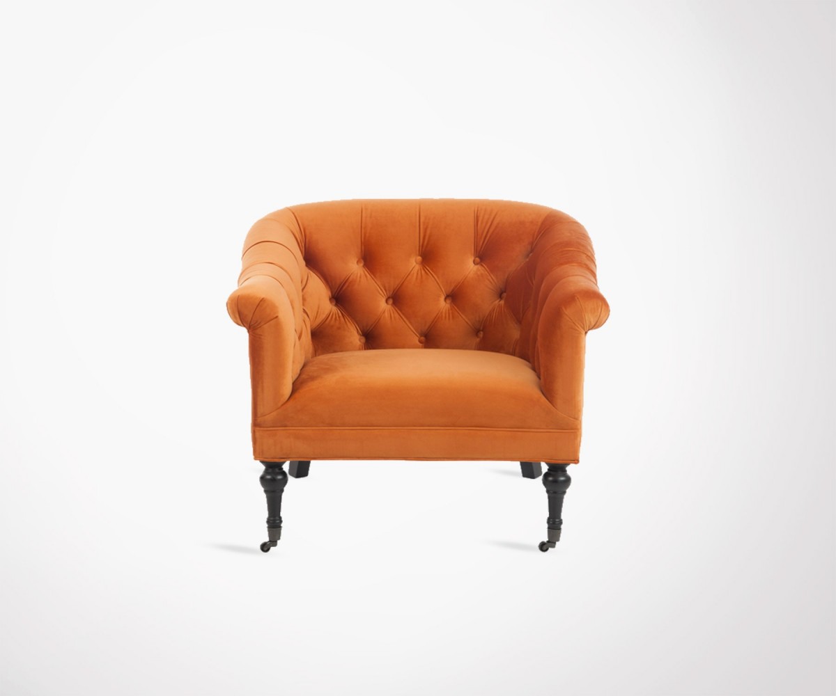 fauteuil velours orange fauteuil vintage capitonn 233 velours orange style baroque chic fauteuil velours orange fauteuil vintage capitonn 233 velours orange style baroque chic