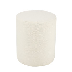 Pouf en tissu crème FYMOU - Confort et Élégance