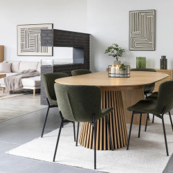 Table à manger en bois design extensible OSAM