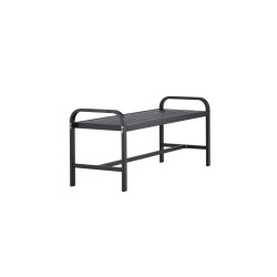 Banc d'extérieur en métal noir CASOA
