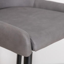 Lot de 2 tabourets avec dossier en simili MERLIN
