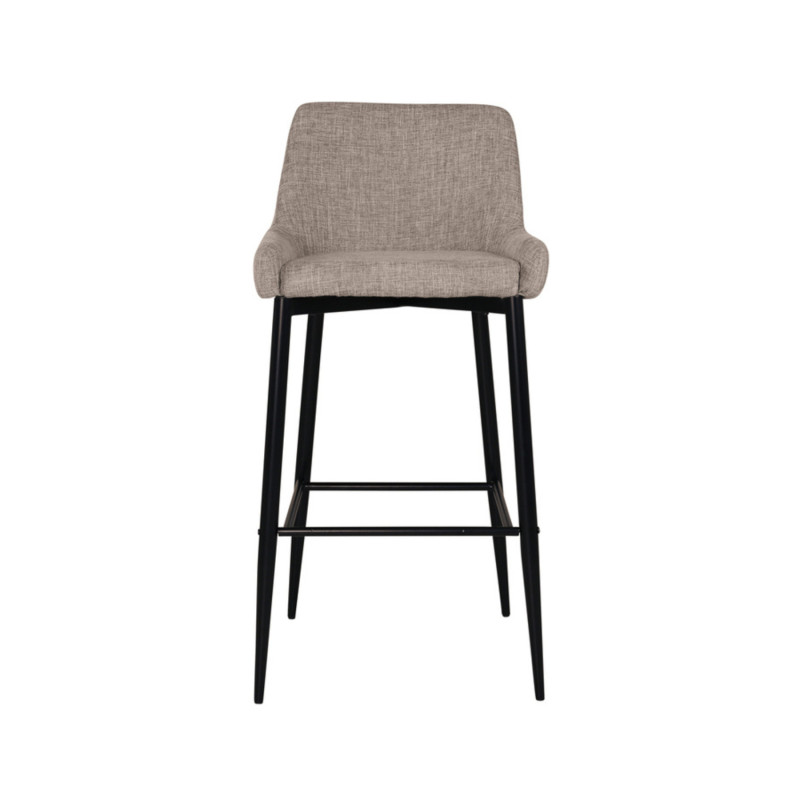Lot de 2 tabourets confortables en tissu beige MERLIN