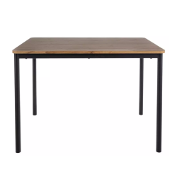 Table à manger compacte en chêne avec pieds noirs CITY