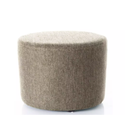 Pouf en tissu rond olive DAVI 43 x 32 cm