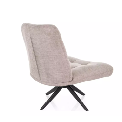 Élégance et confort du fauteuil pivotant beige clair TOURII