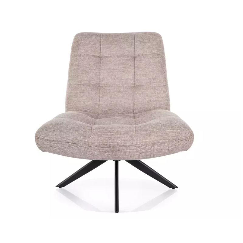 Élégance et confort du fauteuil pivotant beige clair TOURII