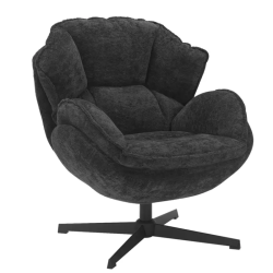 Fauteuil TORNE noir : Rembourrage optimal et pivot à 360°