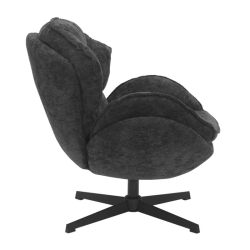 Fauteuil TORNE noir : Rembourrage optimal et pivot à 360°
