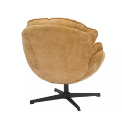 Fauteuil TORNE curry pivotant : Chaleur et douceur assurées