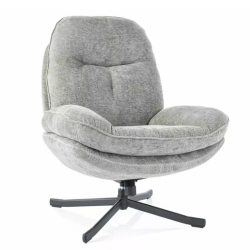 Fauteuil pivotant à 360° en tissu moelleux sans accoudoirs olive NALAK